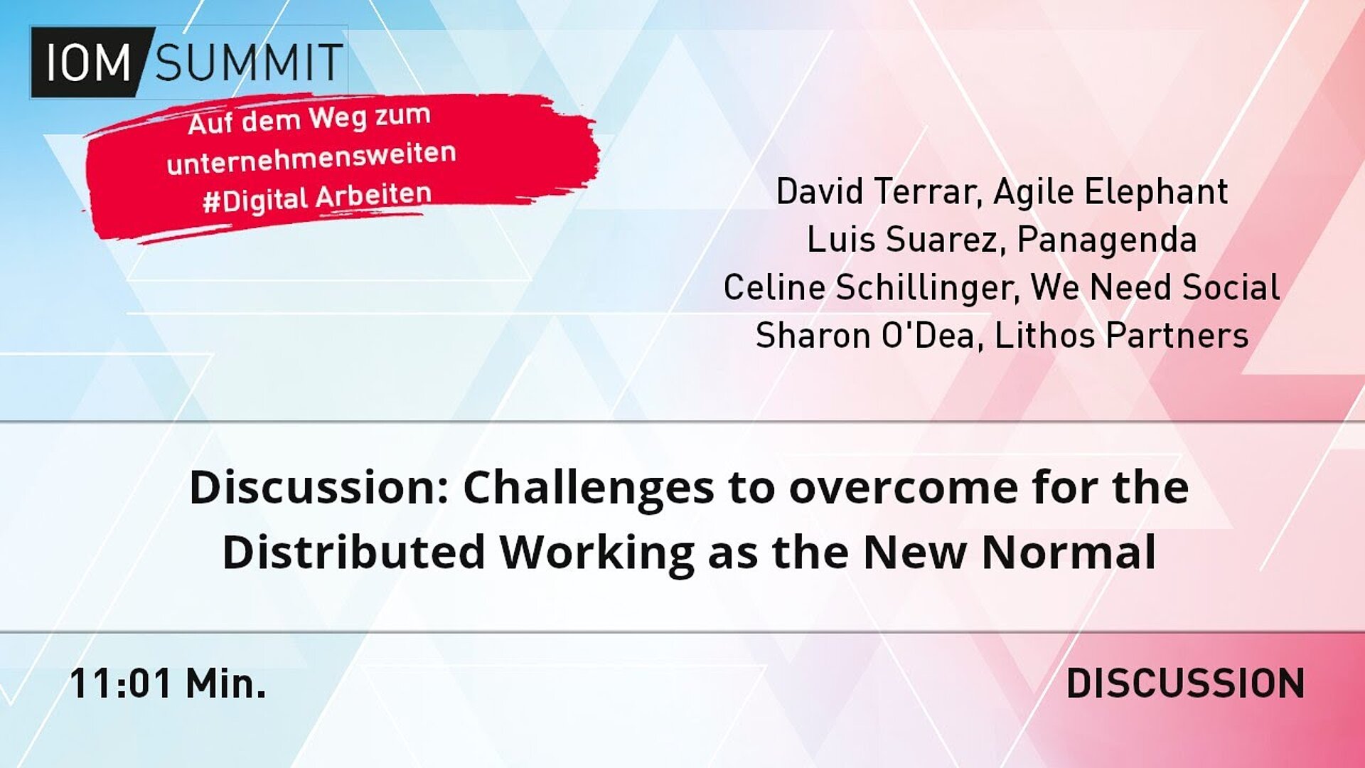 Diskussion: Challenges to overcome for the Distributed Working as the New Normal