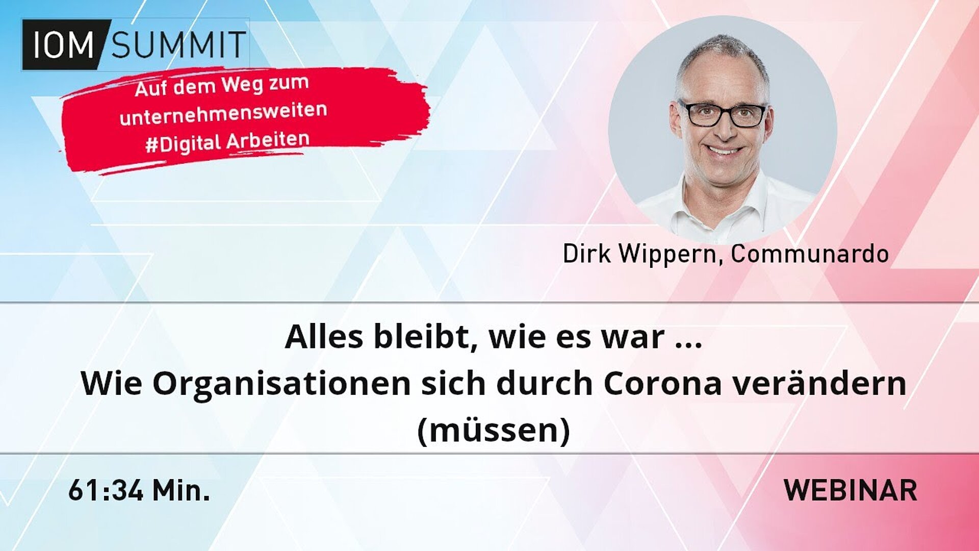 Webinar: Alles bleibt, wie es ist - wie sich Organisationen für die Post-Corona-Zeit aufstellen müssen