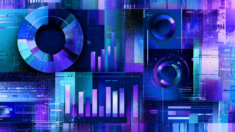 Abstrakte Visualisierung: AI Transformation Management