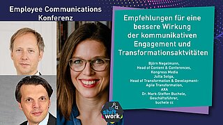 Empfehlungen für eine bessere Wirkung der kommunikativen Engagement- und Transformationsaktvitäten