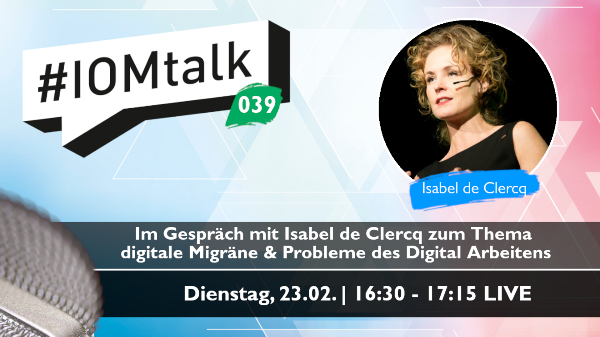Im Gespräch mit Isabel de Clercq zum Thema Digital Migraine