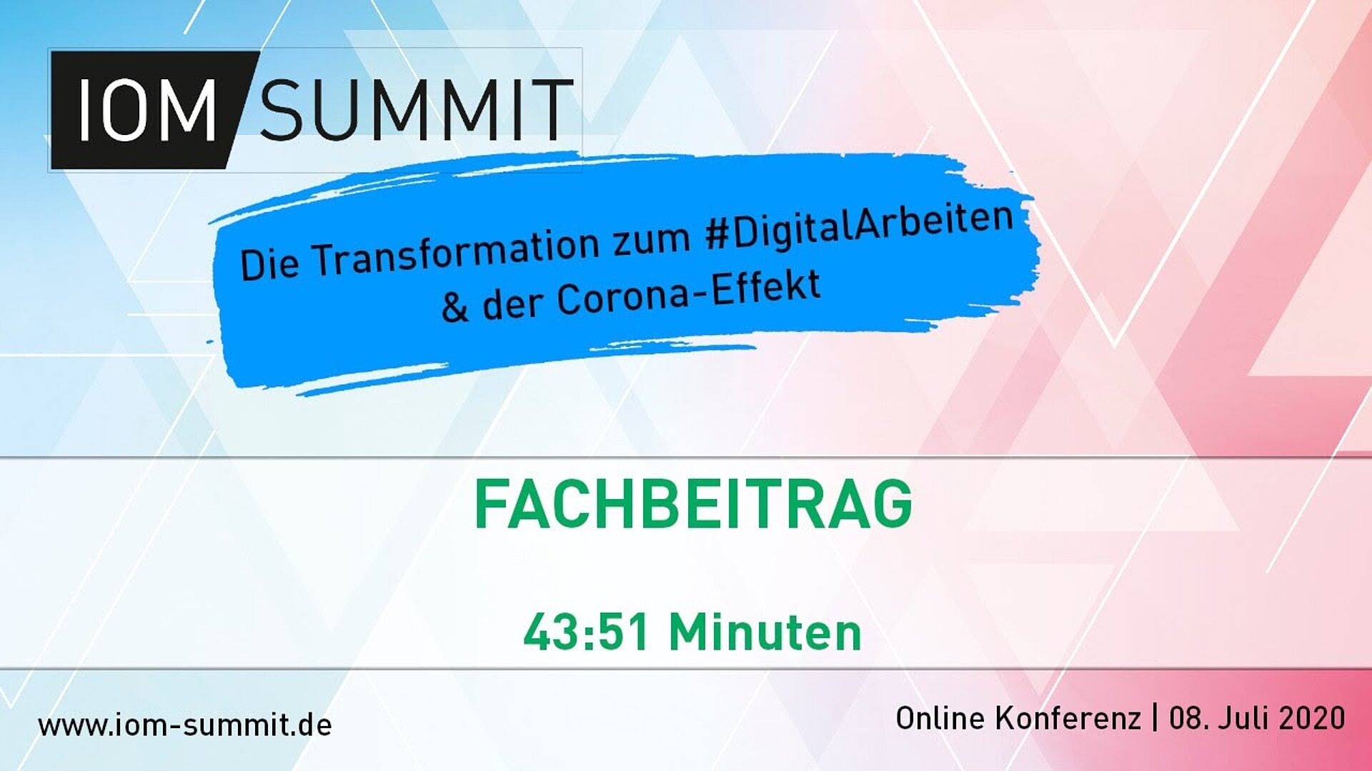 Keynote: Never waste a crisis - how the sudden switch to remote working can enable the shift to truly digital organisations