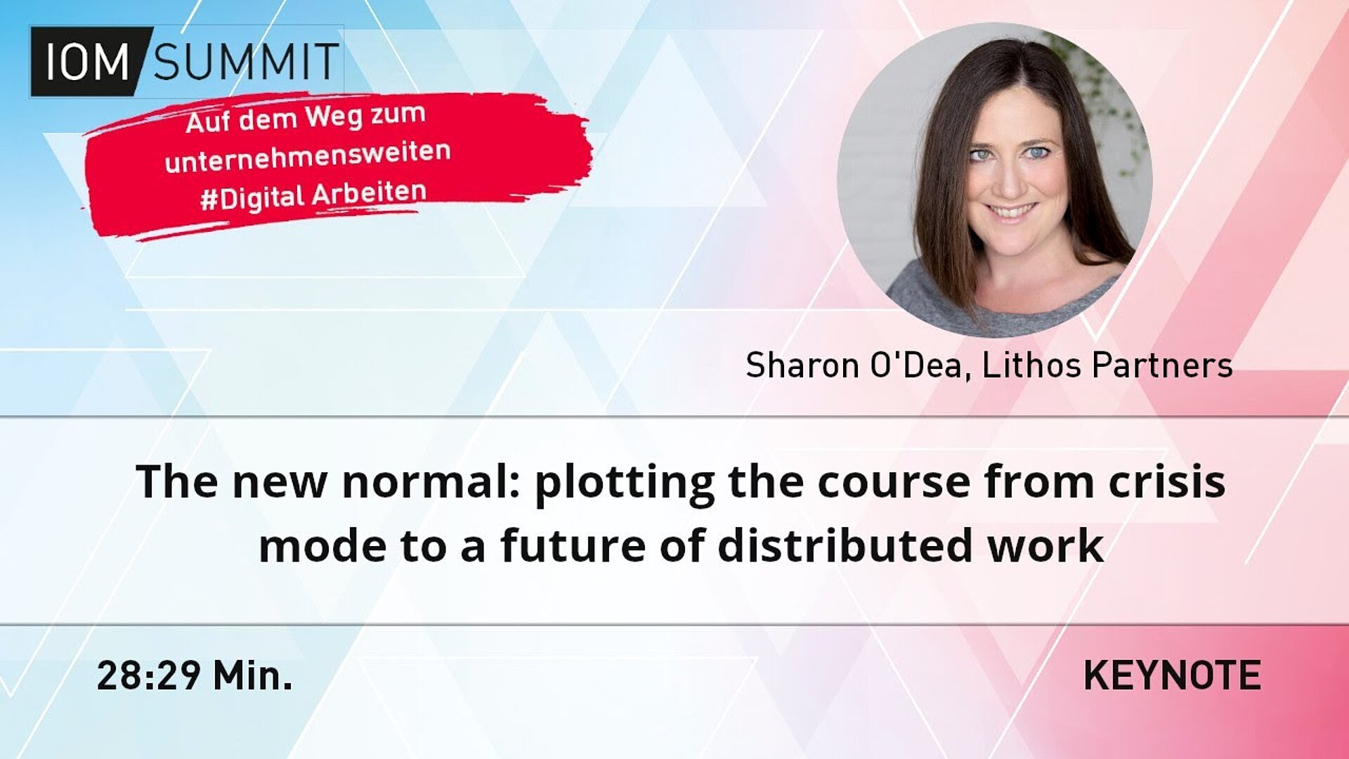 Keynote: The new normal: plotting the course from crisis mode to a future of distributed work